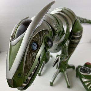 Huge Dinosaur Robo Raptor Robotic Toy Sharper Image Roars Walks +Remote Control